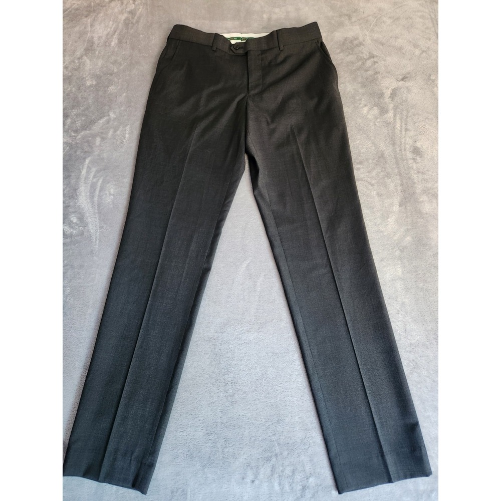 New Cricketeer Dress Pants Mens 32x31 Wool Blend Trousers Flat Front Dallass 38R